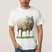 Wolf in schapenkleding mannen T-shirt wit licht (Voorkant)