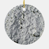 Wolf in sneeuw keramisch ornament (Achterkant)