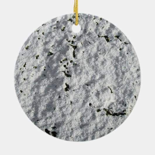 Wolf in sneeuw keramisch ornament (Achterkant)