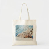 Wolf in sneeuw tote bag (Voorkant)