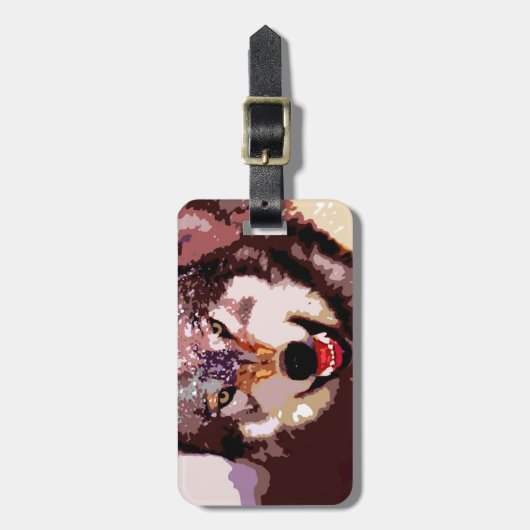 Wolf in Snow Bagagelabel (Voorkant verticaal)