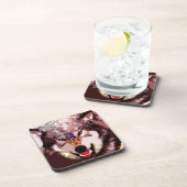 Wolf in Snow Drankjes Onderzetter (Rechterzijde)