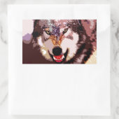 Wolf in Snow Rechthoekige Sticker (Tas)