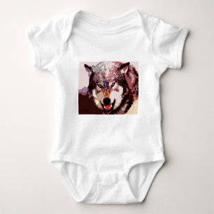 Wolf in Snow Romper