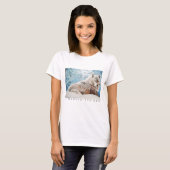 Wolf in Snow T-Shirt Women's (Voorkant volledig)