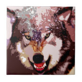 Wolf in Snow Tegeltje (Voorkant)