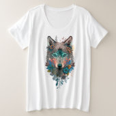 WOLF IN STROOM GROTE MAAT T-SHIRT (Design voorkant)