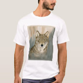 Wolf in the Mist Watercolor T-shirt (Voorkant)