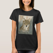 Wolf in the Mist Watercolor T-shirt (Voorkant)