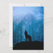 Wolf in wilde natuur kaart (Achterkant)