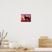 Wolf in Wilderness - lossnijdend weefselpapier Poster (Keuken)