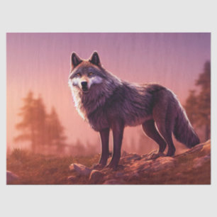 Wolf in Wilderness - lossnijdend weefselpapier Tissuepapier