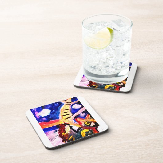 Wolf in winter  bier onderzetter (Rechterzijde)