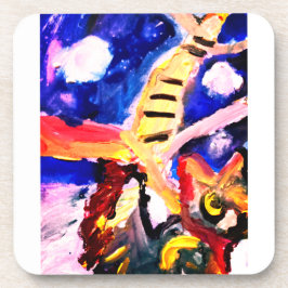 Wolf in winter  bier onderzetter