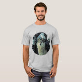 Wolf in winter bos geestesverschijning t-shirt (Voorkant volledig)