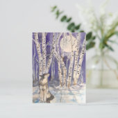 Wolf in Winter Briefkaart (Staand voorkant)