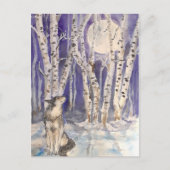 Wolf in Winter Briefkaart (Voorkant)