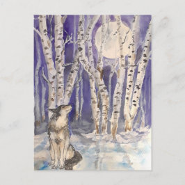 Wolf in Winter Briefkaart