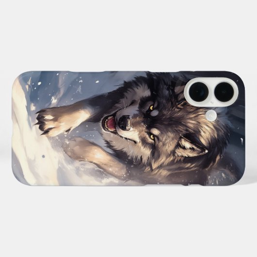 Wolf in winter Case-Mate iPhone case (Achterkant (horizontaal))
