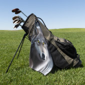 Wolf in Winter Forest Golfhanddoek (Groen)