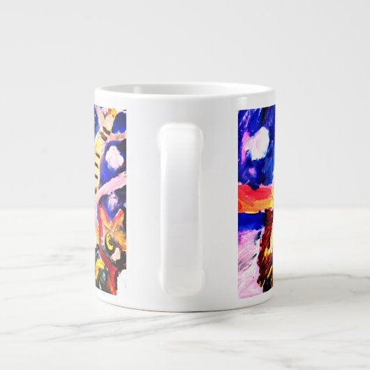 Wolf in winter  grote koffiekop (Achterkant)