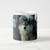 Wolf in Winter Grote Koffiekop (Voorkant)