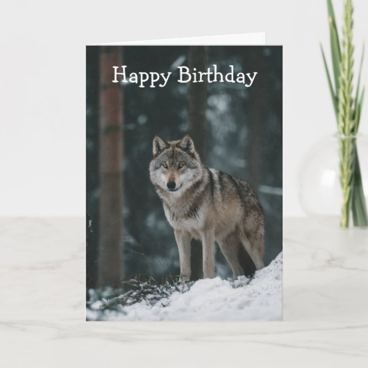 Wolf in Winter Kaart (Voorkant)