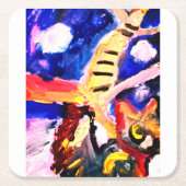 Wolf in winter  kartonnen onderzetters (Voorkant)