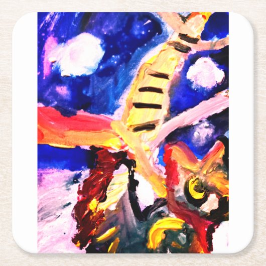 Wolf in winter  kartonnen onderzetters (Voorkant)