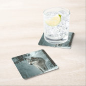 Wolf in Winter Kartonnen Onderzetters (Insitu)