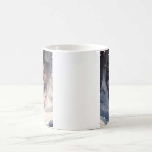 Wolf in winter koffiemok (Center)