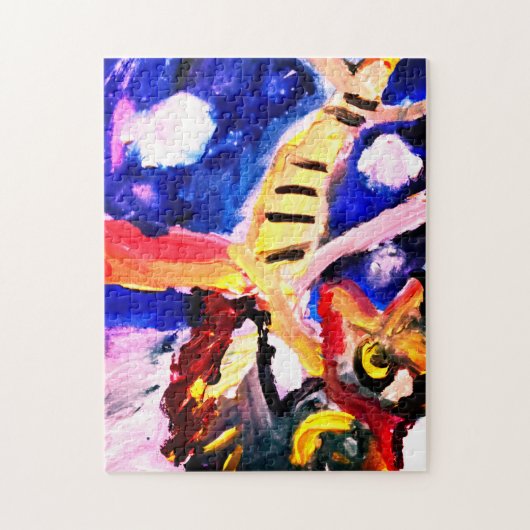 Wolf in winter  legpuzzel (Verticaal)