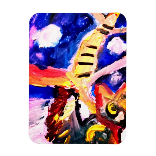 Wolf in winter  magneet (Verticaal)