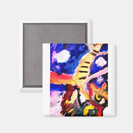 Wolf in winter  magneet (Voorkant / Achterkant)