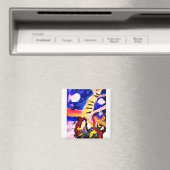 Wolf in winter  magneet (Insitu (Vaatwasser))