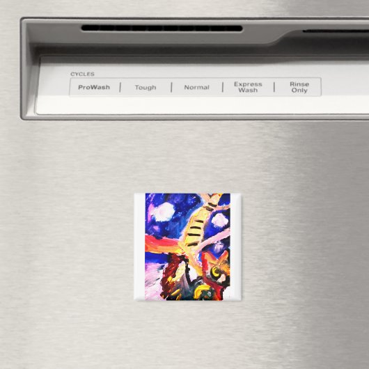 Wolf in winter  magneet (Insitu (Vaatwasser))