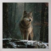 Wolf in Winter Poster (Voorkant)