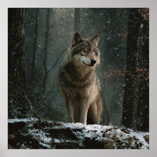 Wolf in Winter Poster (Voorkant)