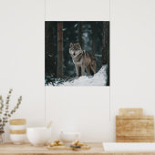 Wolf in Winter Poster (Keuken)