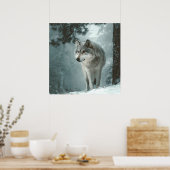 Wolf in Winter Poster (Keuken)