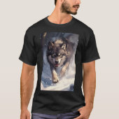 Wolf in winter t-shirt (Voorkant)