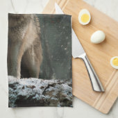 Wolf in Winter Theedoek (Quarter Fold)