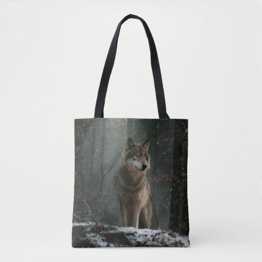 Wolf in Winter Tote Bag (Voorkant)