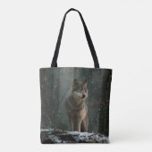 Wolf in Winter Tote Bag (Achterkant)