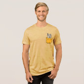 Wolf In Zak Tri-Blend Shirt (Voorkant volledig)