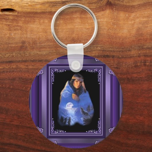 Wolf Indian Maiden Sleutelhanger (Voorkant)