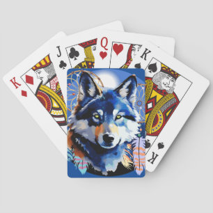 Wolf Inheemse Dier Spirit Pokerkaarten
