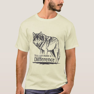 Wolf Inspiratie – “Je kunt een verschil maken”  T-shirt