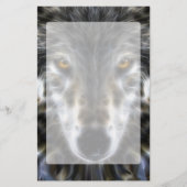 Wolf Inspirational graphic Portrait Briefpapier (Voorkant)