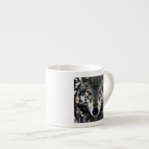 Wolf Inspirational graphic Portrait Espresso Kop
